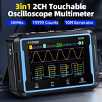 Oscilloscope numérique à panneau plat double canal FNIRSI 2C53P, multimètre, générateur de signaux 3 en 1, 2C53P