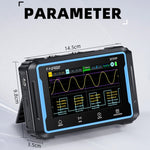 Oscilloscope numérique à panneau plat double canal FNIRSI 2C53P, multimètre, générateur de signaux 3 en 1, 2C53P