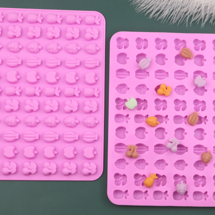 Moule à bonbons en silicone 66 grilles fruits, mini moules à bonbons, 66 grilles fruits