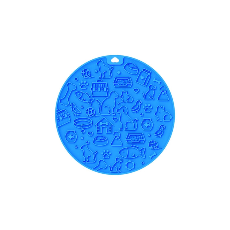 Tapis de léchage pour animaux de compagnie de 7 pouces avec ventouses antidérapantes pour alimentation lente pour chiens et chats, gris, vert menthe, bleu
