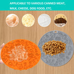 Tapis de léchage pour animaux de compagnie de 7 pouces avec ventouses antidérapantes pour alimentation lente pour chiens et chats, gris, vert menthe, bleu