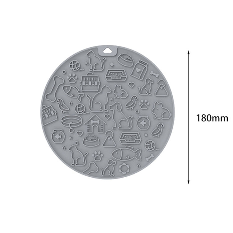Tapis de léchage pour animaux de compagnie de 7 pouces avec ventouses antidérapantes pour alimentation lente pour chiens et chats, gris, vert menthe, bleu
