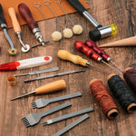 Set d'outils faits main pour fabrication de cuir DIY, 35 pièces/set