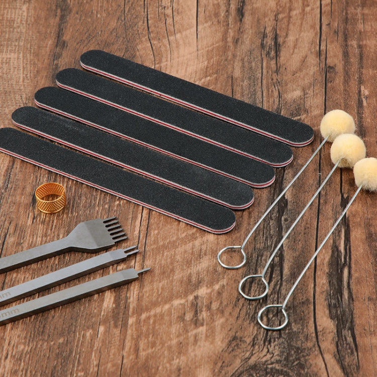 Set d'outils faits main pour fabrication de cuir DIY, 35 pièces/set