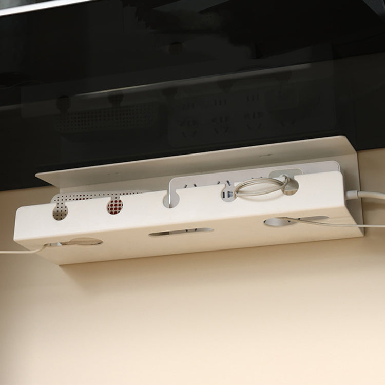 Support de Rangement de Câbles Sous le Bureau Sans Perçage, pour Cordon d'Alimentation et Prises d'Ordinateur à Domicile