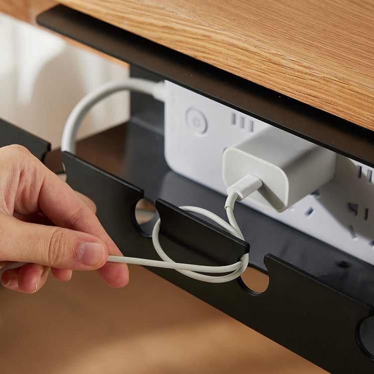 Support de Rangement de Câbles Sous le Bureau Sans Perçage, pour Cordon d'Alimentation et Prises d'Ordinateur à Domicile