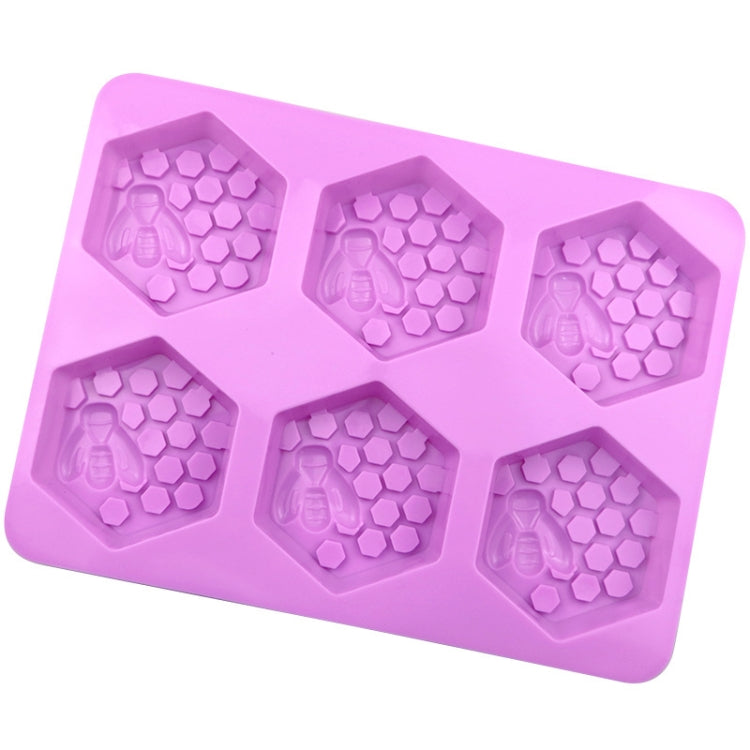 Moule à gâteau en silicone 6 alvéoles en forme de ruche, moule à savon fait main, 6 alvéoles en forme de ruche