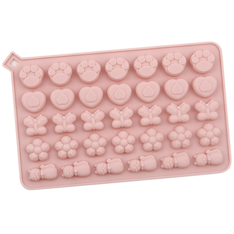 Moule en silicone 34 grilles chats papillon fleur DIY pour la décoration de biscuits et de bonbons, 34 grilles chats papillon fleur