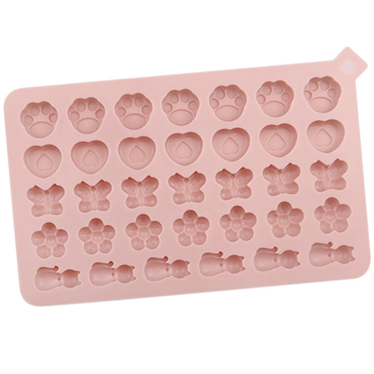 Moule en silicone 34 grilles chats papillon fleur DIY pour la décoration de biscuits et de bonbons, 34 grilles chats papillon fleur