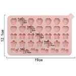 Moule en silicone 34 grilles chats papillon fleur DIY pour la décoration de biscuits et de bonbons, 34 grilles chats papillon fleur