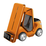 T20 Chargeur sans fil Réveil de bureau 5-en-1 en forme de voiture avec lumière d'ambiance, blanc, gris, jaune, orange