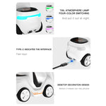 T20 Chargeur sans fil Réveil de bureau 5-en-1 en forme de voiture avec lumière d'ambiance, blanc, gris, jaune, orange