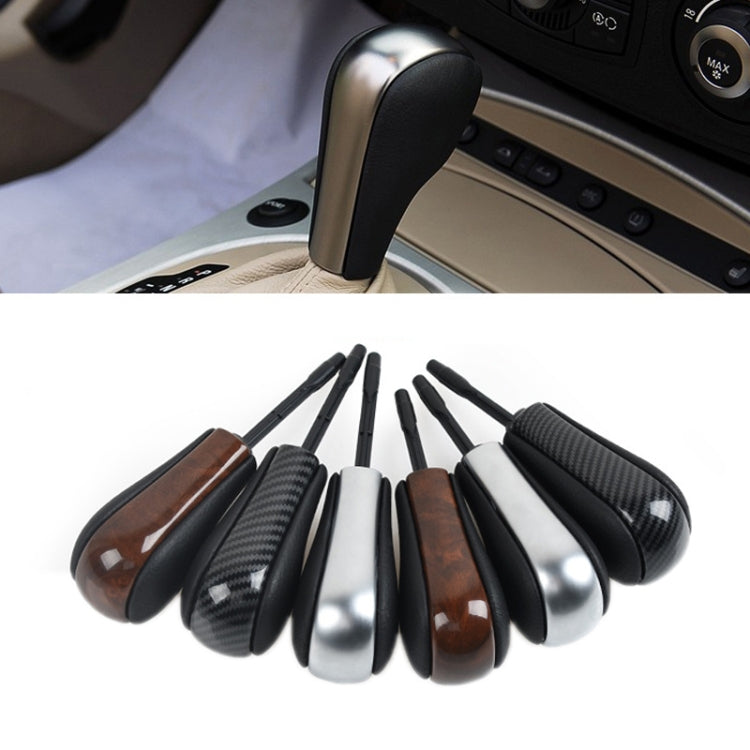 For BMW E Chassis Gear Lever Head, Universal For Left And Right Driving, Short Rod Round Head, Long Rod Round Head, 1/3 Series Z4 Round Head Walnut, 1/3 Series Z4 Round Head Carbon Fiber Pattern, 1/3 Series Z4 Round Head Silver                         ...