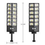 Lampes solaires de jardin à double rangée LED à forte luminosité et lampes de rue à induction, E-SMARTER W789A-6, E-SMARTER W789B-6