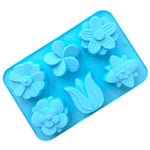 Moule à gâteau en silicone 6 fleurs, moule à savon fait main, 6 fleurs