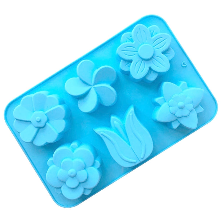 Moule à gâteau en silicone 6 fleurs, moule à savon fait main, 6 fleurs