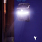 E-SMARTER W792 Applique murale solaire LED avec fonction de contrôle des moustiques à lumière violette, capteur intelligent humain, lampe de jardin extérieure, lumière blanche, lumière blanche + lumière jaune