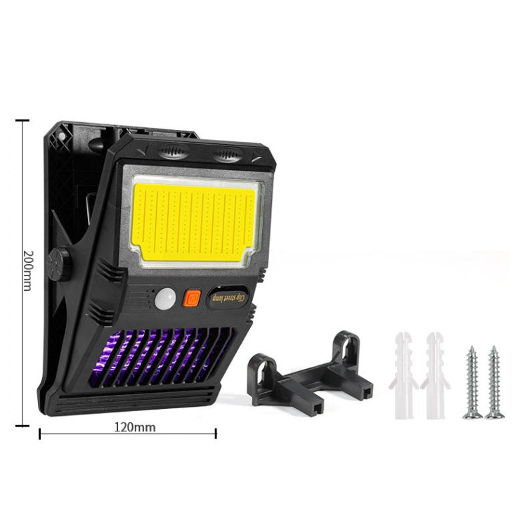 Applique murale solaire avec pince, lampe anti-moustiques, capteur de mouvement portable pour jardin extérieur, E-SMARTER W7105-1 Patch, E-SMARTER W7105-2 COB