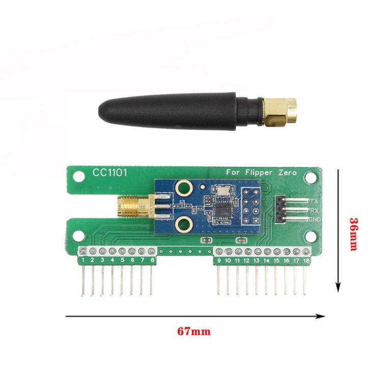 Module externe SubGhz CC1101 433 MHz pour Flipper Zero, AL-276