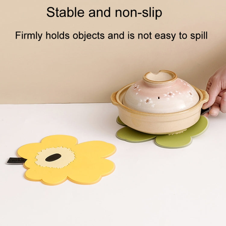 2pcs / Set Tapis isolant thermique en forme de feuille pour la maison, Tapis de cuisson de cuisine résistant aux hautes températures, Vert Petit, Jaune Petit, Bleu Petit, Jaune Grand, Bleu Grand