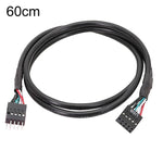 Câble d'extension USB2.0 9 broches pour carte mère, cordon blindé double 26AWG, 20cm, 30cm, 50cm, 60cm