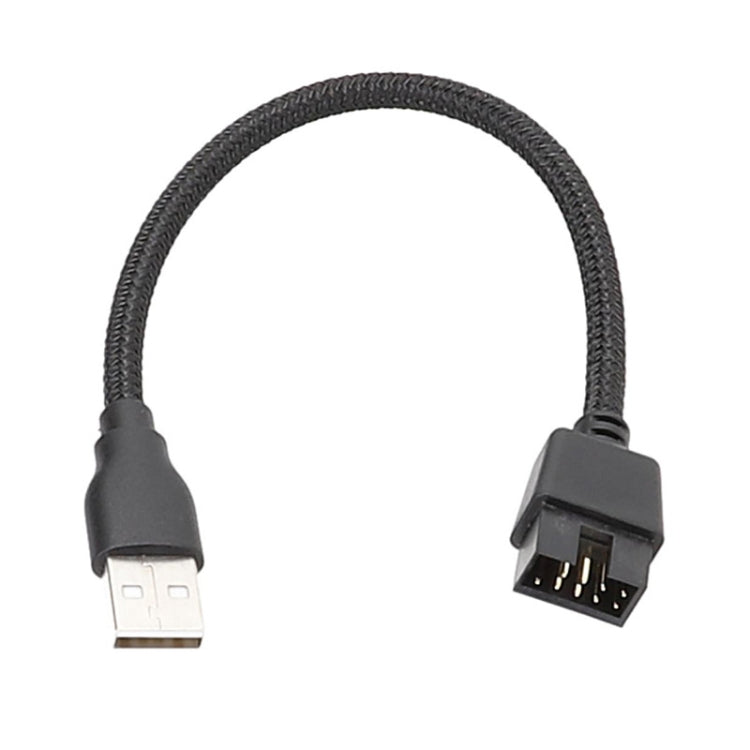 Câble adaptateur USB-A mâle vers 9 broches pour carte mère avec RGB intégré vers port U externe, USB-A mâle vers 9 broches