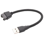 Câble adaptateur USB-A mâle vers 9 broches pour carte mère avec RGB intégré vers port U externe, USB-A mâle vers 9 broches