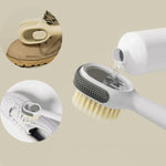 Brosse à chaussures multifonctionnelle à remplissage liquide Brosse à linge ménagère à poils doux