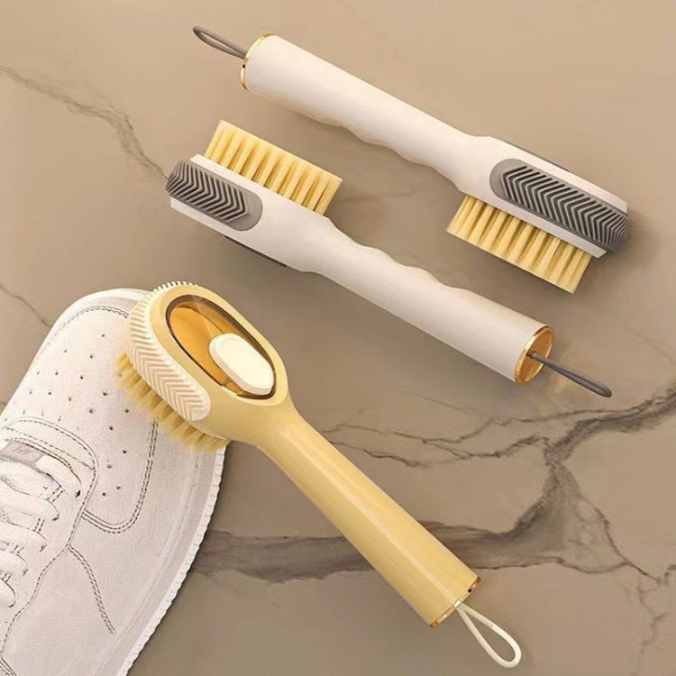 Brosse à chaussures multifonctionnelle à remplissage liquide Brosse à linge ménagère à poils doux