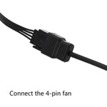 Câble adaptateur d'alimentation DC5521 vers ventilateur de boîtier 12V 4 broches, DC5521 vers 12V 4 broches
