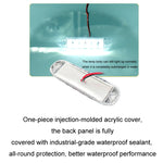 6pcs 12-Bead LED Flashing Warning Lights Motorcycle RV Signal Lights, White Light, Yellow Light, Red Light, Blue Light, Green Light