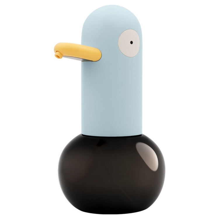 Distributeur automatique de savon mousse rechargeable et sans contact en forme de canard mignon pour la salle de bain et la cuisine, bleu, jaune