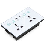 Prise intelligente Graffiti avec interrupteur USB+Type-C double port, prise télécommande, prise UK, Wifi blanc, Wifi noir, ZigBee blanc, ZigBee noir