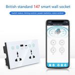 Prise intelligente Graffiti avec interrupteur USB+Type-C double port, prise télécommande, prise UK, Wifi blanc, Wifi noir, ZigBee blanc, ZigBee noir