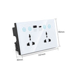 Prise intelligente Graffiti avec interrupteur USB+Type-C double port, prise télécommande, prise UK, Wifi blanc, Wifi noir, ZigBee blanc, ZigBee noir