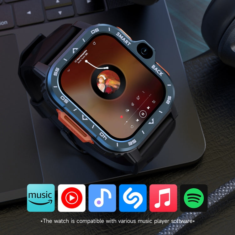 Montre connectée LOKMAT APPLLP 4 MAX 2,02 pouces Android 8.1, Wifi, Bluetooth, 2G+16G (Bleu marine), 2G+16G (Argent)