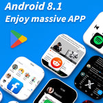 Montre connectée LOKMAT APPLLP 4 MAX 2,02 pouces Android 8.1, Wifi, Bluetooth, 2G+16G (Bleu marine), 2G+16G (Argent)