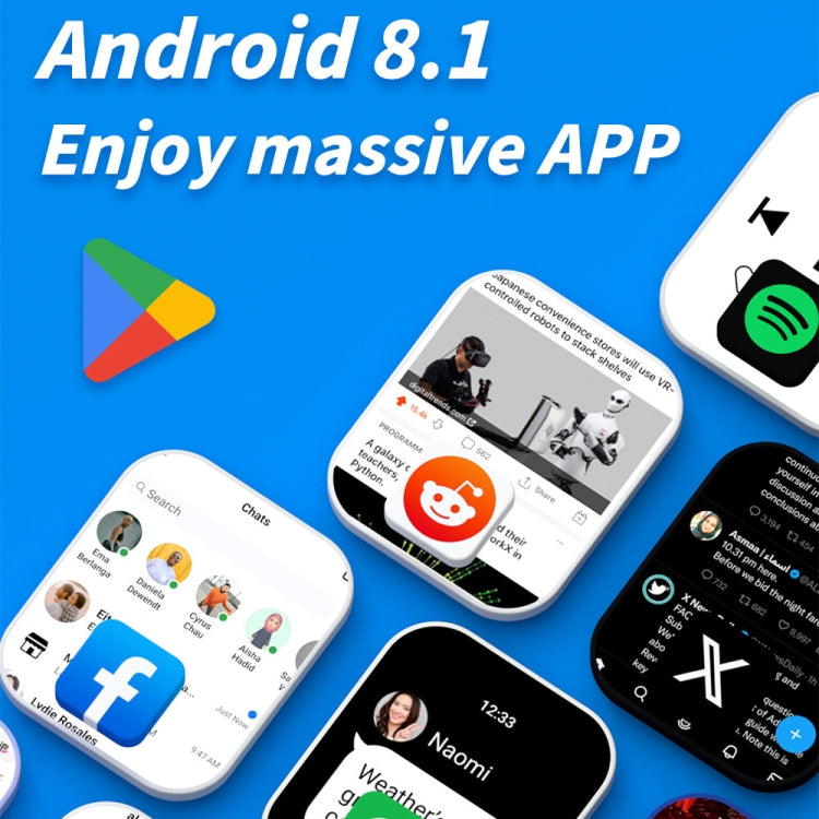 Montre connectée LOKMAT APPLLP 4 MAX 2,02 pouces Android 8.1, Wifi, Bluetooth, 2G+16G (Bleu marine), 2G+16G (Argent)