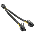 Câble adaptateur alimentation carte graphique 6 broches vers double 8 broches, un vers deux
