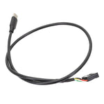 Câble de données USB 9 broches vers Type-C droit pour carte mère, câble doublement blindé, 50cm droit