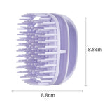 Brosse à shampooing en silicone, brosse de massage pour cuir chevelu propre, brosse à shampooing portable sèche et humide