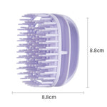 Brosse à shampooing en silicone, brosse de massage pour cuir chevelu propre, brosse à shampooing portable sèche et humide