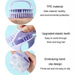 Brosse à shampooing en silicone, brosse de massage pour cuir chevelu propre, brosse à shampooing portable sèche et humide