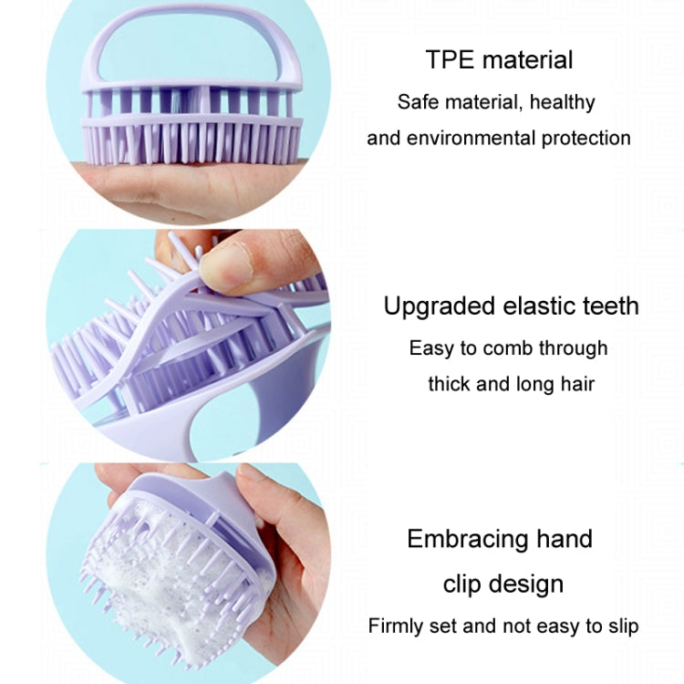 Brosse à shampooing en silicone, brosse de massage pour cuir chevelu propre, brosse à shampooing portable sèche et humide