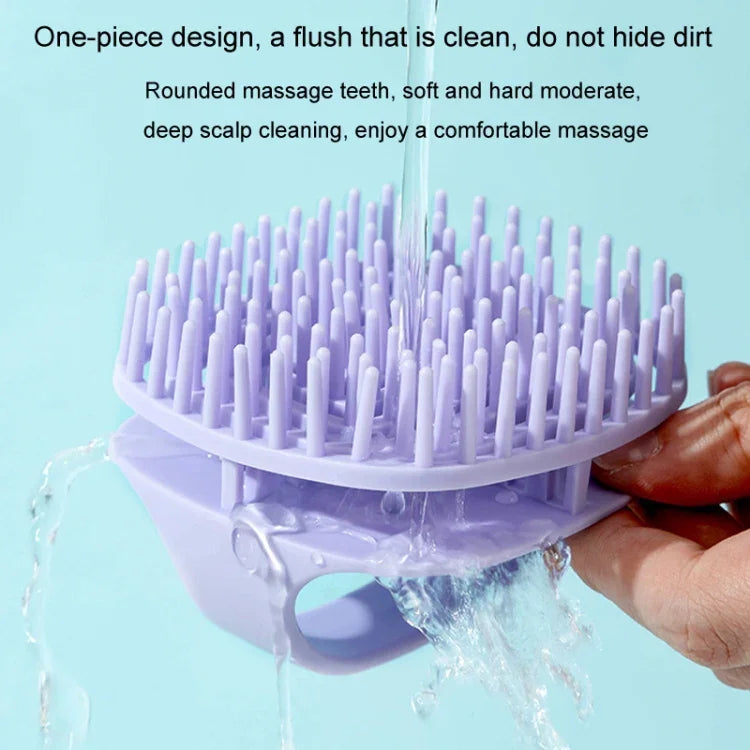 Brosse à shampooing en silicone, brosse de massage pour cuir chevelu propre, brosse à shampooing portable sèche et humide