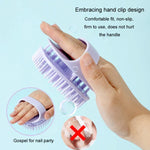 Brosse à shampooing en silicone, brosse de massage pour cuir chevelu propre, brosse à shampooing portable sèche et humide