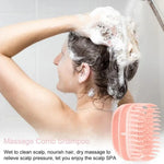 Brosse à shampooing en silicone, brosse de massage pour cuir chevelu propre, brosse à shampooing portable sèche et humide