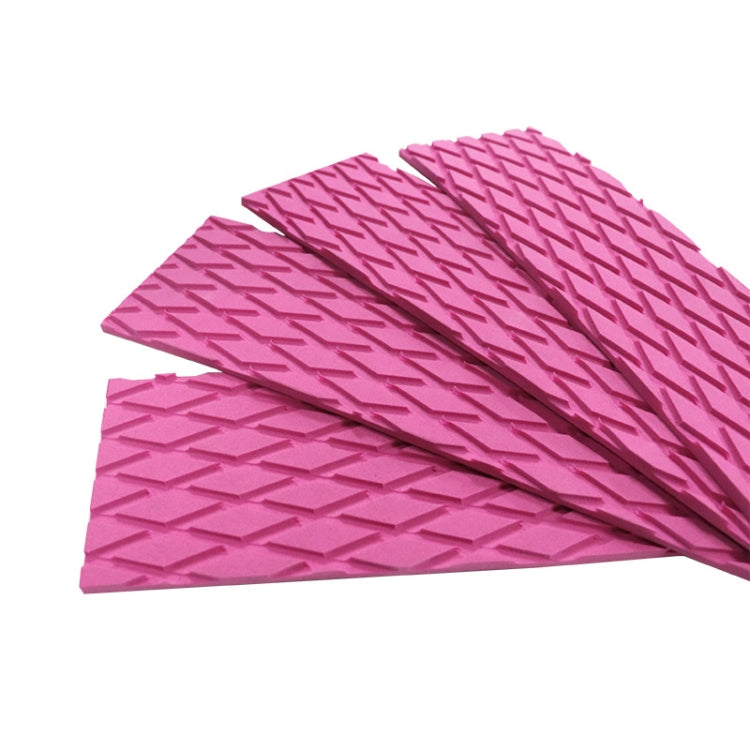 4 pièces / set patins antidérapants diamant EVA pour shortboard de surf, rose, bleu, noir, jaune, vert