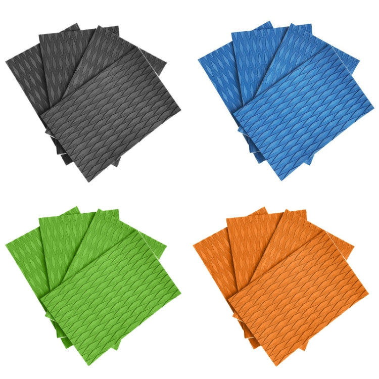 4pcs /Set Tampons antidérapants en EVA pour planche de surf, repose-pieds de kayak, Noir, Bleu, Vert, Orange