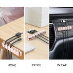 Porte-câble de bureau AhaStyle PT125 en alliage d'aluminium + silicone à 5 trous pour positionnement